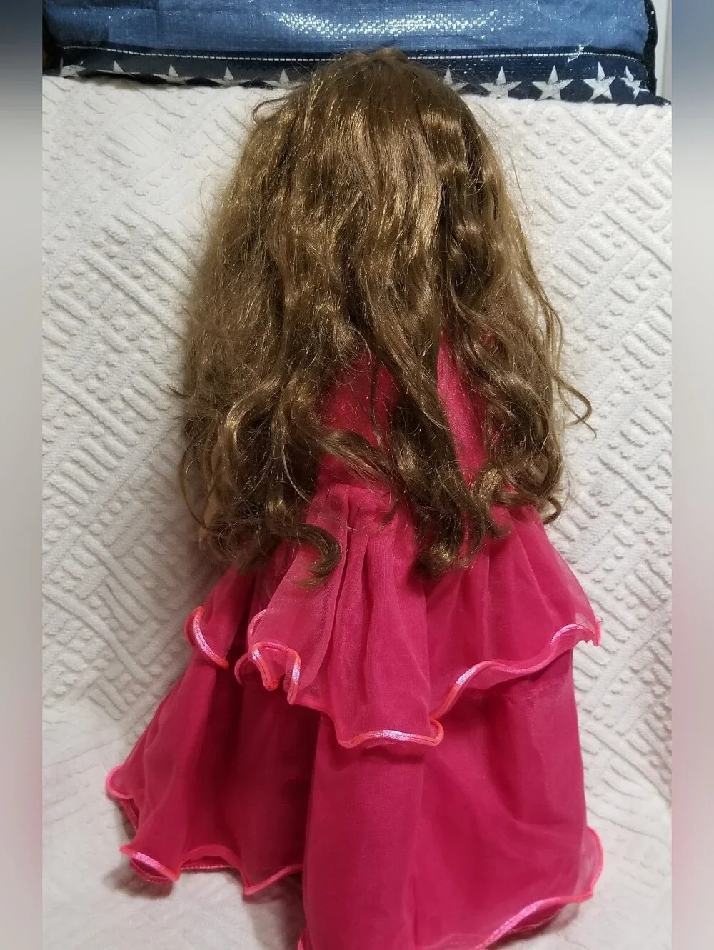 Laura Ashley Kathryn Alyse Doll With A Hot Pink Party Gown & Floral Waist Bow